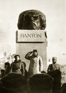 Lenin Unveiling the Danton Monument, Moscow, 1919 by Russian Photographer